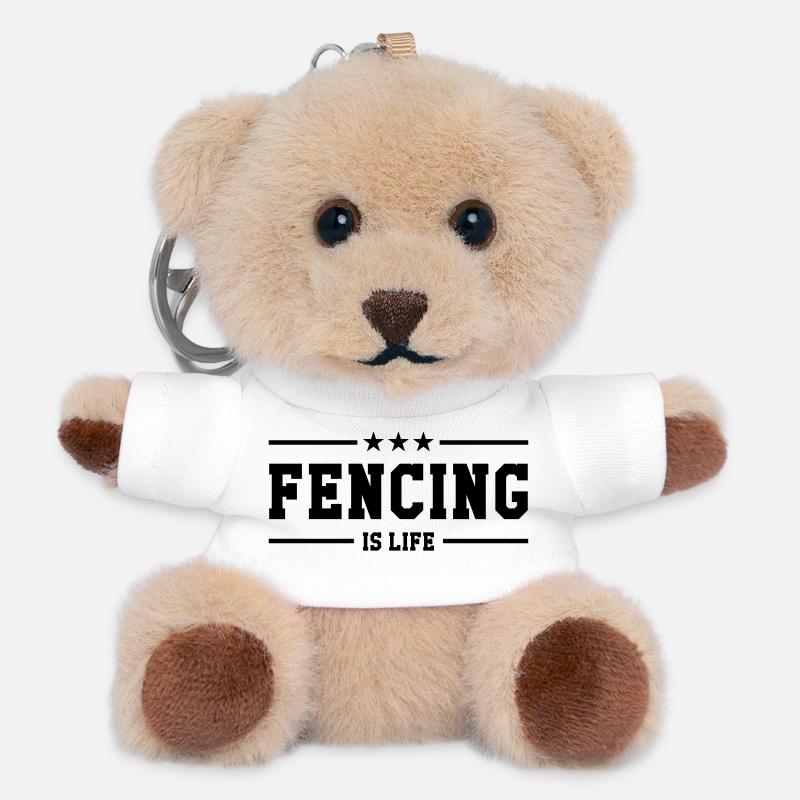Fencing is life - Porte-clés ourson - blanc