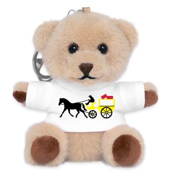 postkutsche post transport - Teddy Schlüsselanhänger - Weiß - Vorne