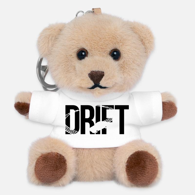 drift - Teddy Keyring - white