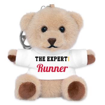Course à Pied / Running / Jogging / Coureur - Porte-clés ourson - blanc - Devant