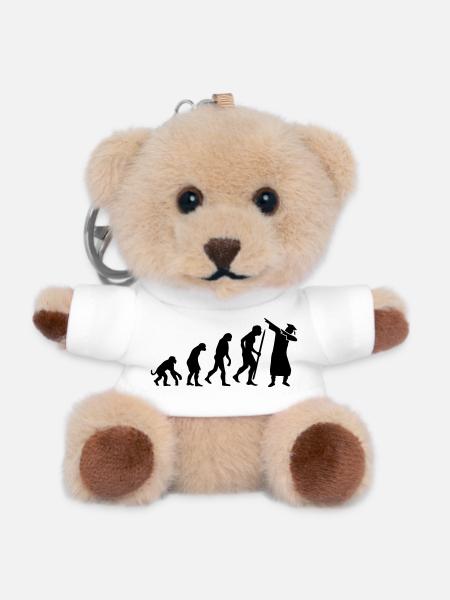Evolution dab dabbing graduation college student - Teddy Schlüsselanhänger - Weiß