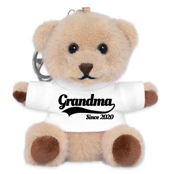 Grandma since 2020 Oma Ankündigung Schwangerschaft - Teddy Schlüsselanhänger - Weiß - Vorne