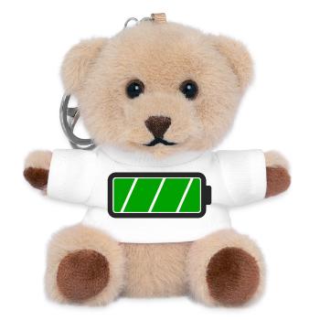 Battery full - Teddy Keyring - white - Front