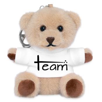 Team Style avec étoiles - Porte-clés ourson - blanc - Devant