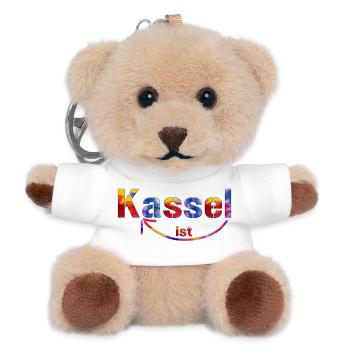 Kassel is great - Teddy Keyring - white - Front