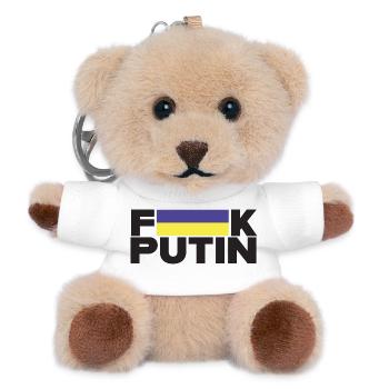 FK Poutine Ukraine Drapeau pour la paix - Porte-clés ourson - blanc - Devant