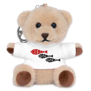 angeln - Teddy Schlüsselanhänger - Weiß - Vorne