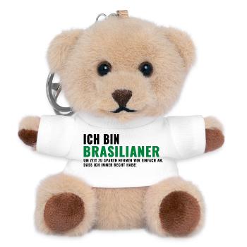 Brasilianer Spruch Humor Shirt - Teddy Schlüsselanhänger - Weiß - Vorne