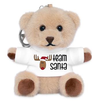Lustige Weihnachten - Teddy Schlüsselanhänger - Weiß - Vorne