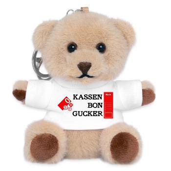 Kassenbongucker - Teddy Schlüsselanhänger - Weiß - Vorne
