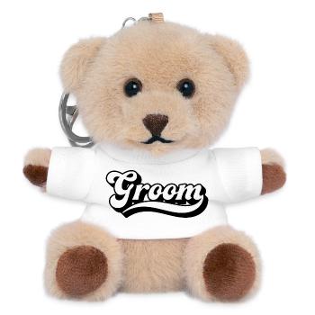 Groom Bachelor Party Men Matching Squad Crew Group - Teddy Keyring - white - Front