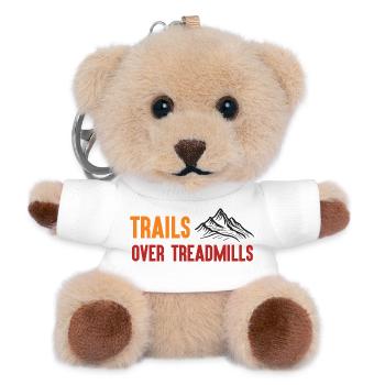 Trailrunning - Trails über Laufbänder - Teddy Schlüsselanhänger - Weiß - Vorne
