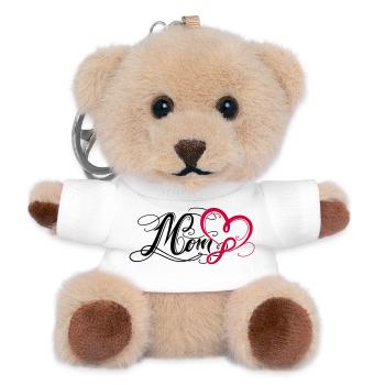 Mom Mama Mother's Day - Teddy Keyring - white - Front