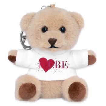 Liebe - Teddy Schlüsselanhänger - Weiß - Vorne
