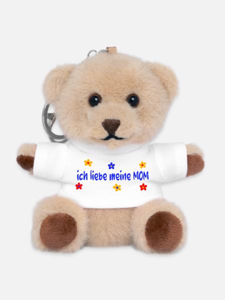 Muttertag ich liebe meine Mom - Teddy Schlüsselanhänger - Weiß