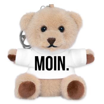 MOIN. T-Shirt North German Coastal Lover Hamburg - Teddy Keyring - white - Front