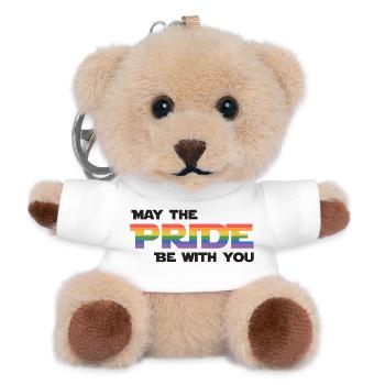 LGBT Pride Month - May The Pride Be With You - Teddy Keyring - white - Front