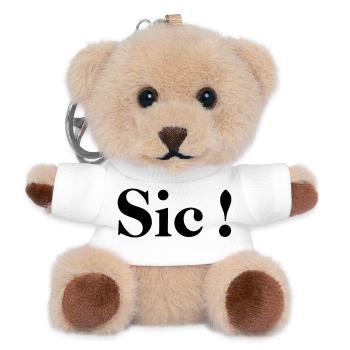 Sic! - Teddy Schlüsselanhänger - Weiß - Vorne