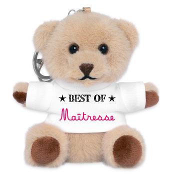 MISTRESS. THANK YOU. THANK YOU MISTRESS. GIFT - Teddy Keyring - white - Front