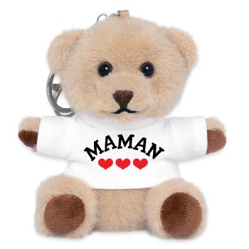 Mama / Muttertag - Teddy Schlüsselanhänger - Weiß - Vorne