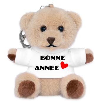 HAPPY NEW YEAR. NEW YEAR'S EVE. NEW YEAR - Teddy Keyring - white - Front