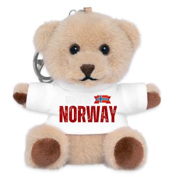 Fabriqué en Norvège, fierté norvégienne - Porte-clés ourson - blanc - Devant