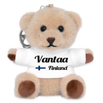 Vantaa Finnland Drucken - Teddy Schlüsselanhänger - Weiß - Vorne