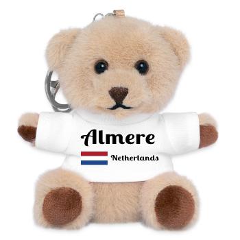 Almere Niederlande - Stilvolle Drucke - Teddy Schlüsselanhänger - Weiß - Vorne