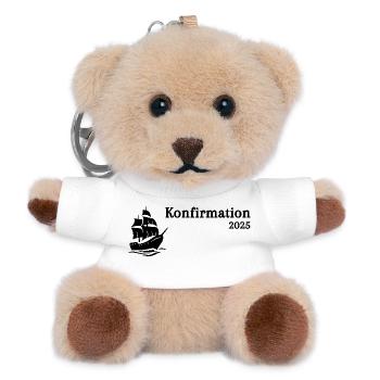 Konfirmation 2025 Schiff segelt heran - Teddy Schlüsselanhänger - Weiß - Vorne