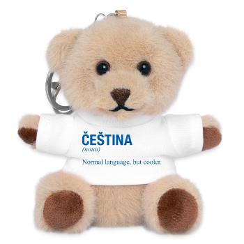 CESTINA Czech Republic - Teddy Keyring - white - Front