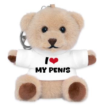 I love - Teddy Keyring - white - Front