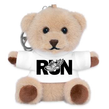 Run - course à pied - Porte-clés ourson - blanc - Devant