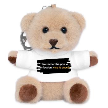 Don't strive for perfection, aim for success - Teddy Keyring - white - Front