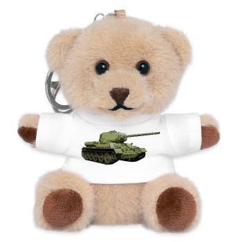 T-34 - Porte-clés ourson - blanc - Devant