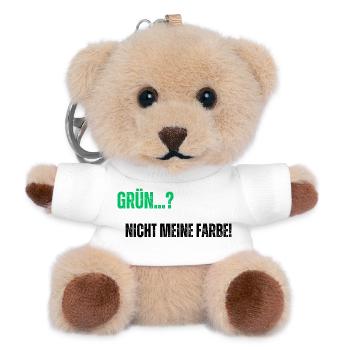 Green not my color - Teddy Keyring - white - Front