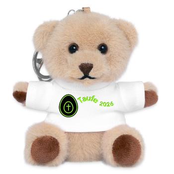 Baptism 2026 Cross in the Egg Hope Faith - Teddy Keyring - white - Front