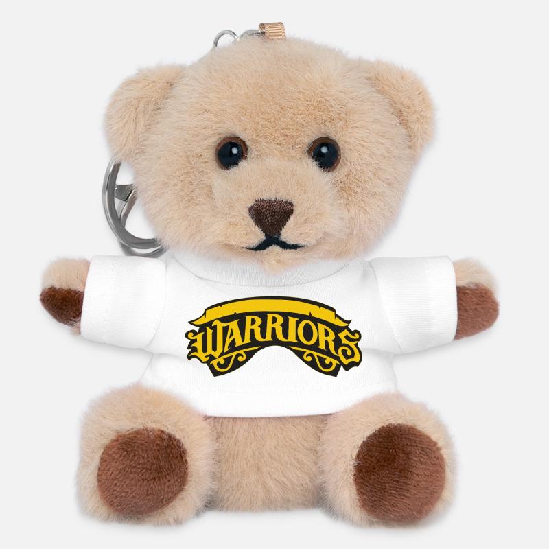 Warrior Banner - Teddy Keyring - white