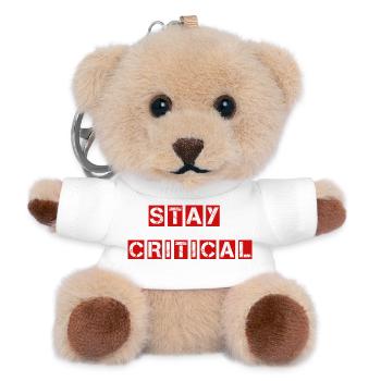 Stay Critical Shirt - Question Everything - Teddy Keyring - white - Front