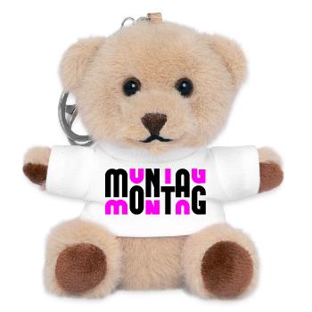 Monday Black/Pink - Teddy Keyring - white - Front
