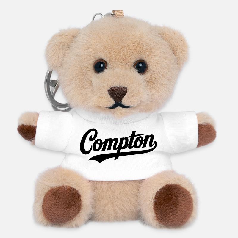 Compton Chemise Rétro Vintage Old school Rap hip hop - Porte-clés ourson - blanc
