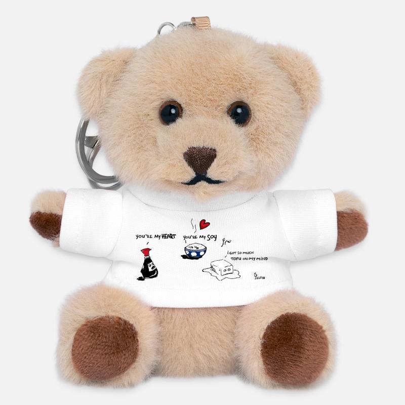 Roll in Love 3 - Teddy Keyring - white