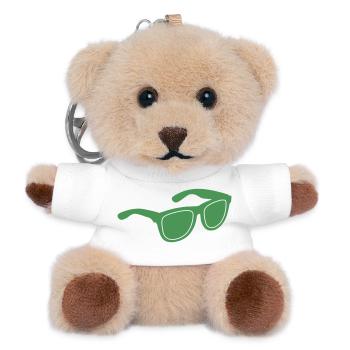 Lunettes de soleil vertes Graphique - Porte-clés ourson - blanc - Devant