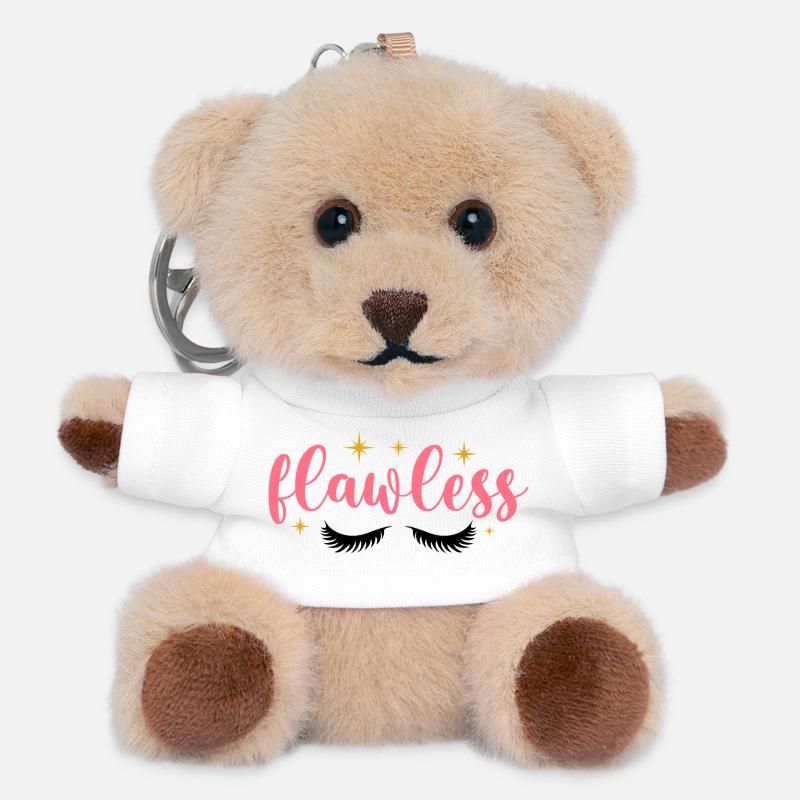 Makelloses Sternenschreiben - Teddy Schlüsselanhänger - Weiß