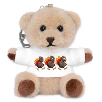Thanksgiving Truthahn Baby - Teddy Schlüsselanhänger - Weiß - Vorne
