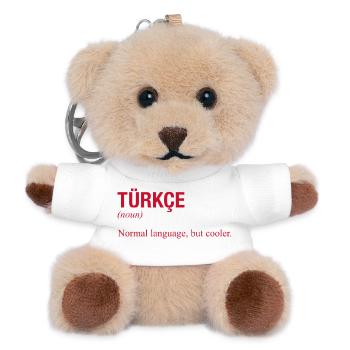 Turkish language Türkische Sprache - Teddy Keyring - white - Front