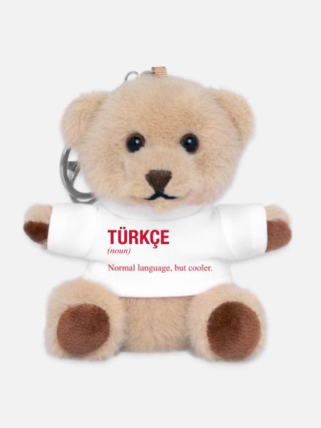 Turkish language Türkische Sprache - Teddy Schlüsselanhänger - Weiß