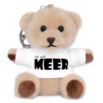 ICH WILL MEER - Teddy Schlüsselanhänger - Weiß - Vorne