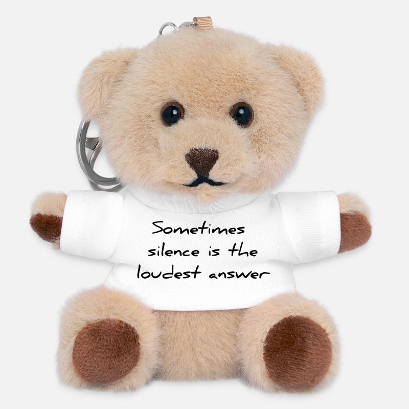 Spruch englisch - Teddy Schlüsselanhänger - Weiß