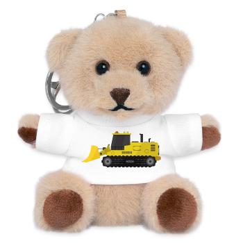 Bulldozer - Teddy Keyring - white - Front