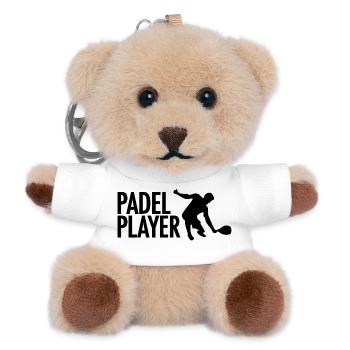 Padel Tennis Player Sport - Teddy Keyring - white - Front